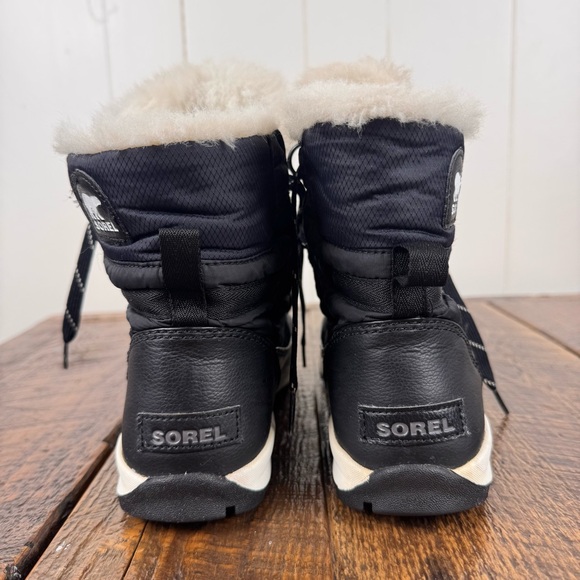 Sorel Whitney Women’s Waterproof Black Winter Boots Faux Fur Lined Size 8 - Picture 3 of 12